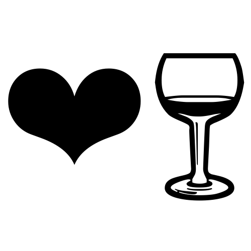 ❤🍷 Emoji Domain black and white Symbola rendering